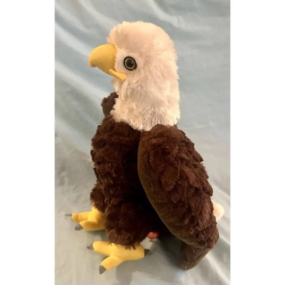 Wild Republic Bald Eagle Plush Brown White Yellow Stuffed Animal
